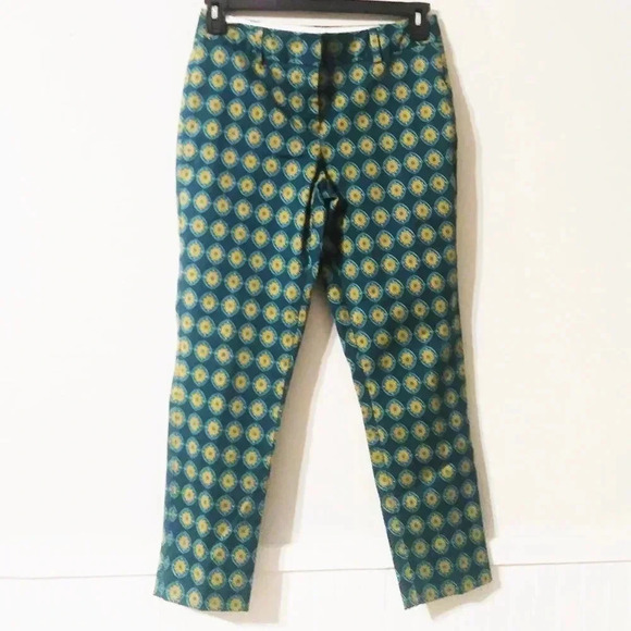 Lands End Green Print Capris Pants - Picture 2 of 7
